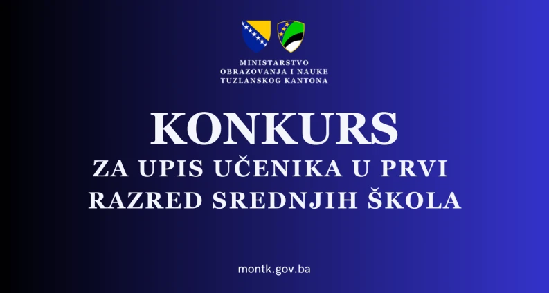 Konkurs/Natječaj za upis učenika u prvi razred srednjih škola
