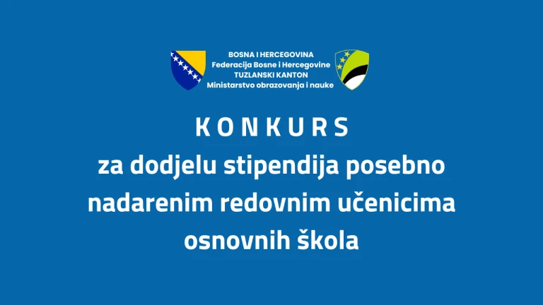 Konkurs za stipendiranje posebno nadarenih učenika osnovnih škola u školskoj 2025/2026. godini